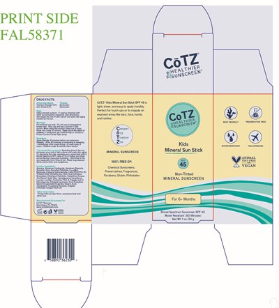 CoTZ Kids Mineral Sun Stick.jpg Package Label - CoTZ Kids Mineral Sun Stick